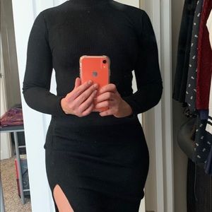 Mock neck dress